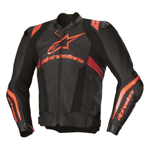 Alpinestars Alpinestars Missile V3 Ignition Leather Jacket Black Red Fluo D Red